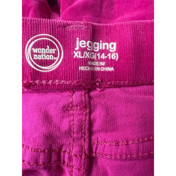 Wonder Nation Girls XL 14-16 Pink Corduroy Jeggings With Elastic Waist & Stretch - Picture 4 of 7